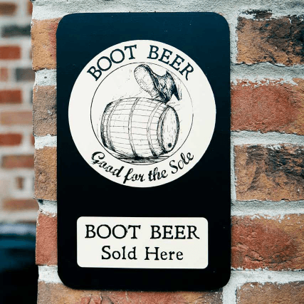 The boot beer sign